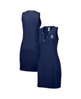 Women's Tommy Bahama Navy New York Yankees Island Cays Lace-Up Spa Dress