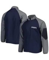 Men's Dunbrooke Navy New England Patriots Hurricane Raglan Full-Zip Windbreaker Jacket