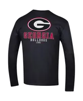 Men's Champion Georgia Bulldogs Team Stack Long Sleeve T-shirt