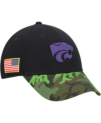 Men's Nike Black, Camo Kansas State Wildcats Veterans Day 2Tone Legacy91 Adjustable Hat