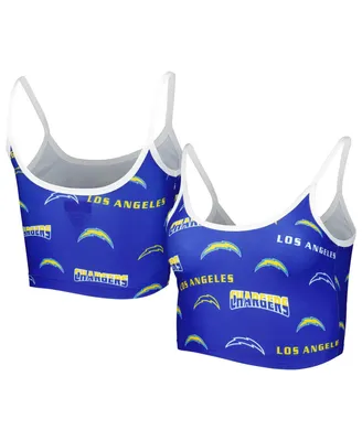 Women's Concepts Sport Powder Blue Los Angeles Chargers Breakthrough Allover Knit Lounge Bralette