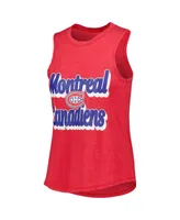 Women's Concepts Sport Heather Red, Navy Montreal Canadiens Meter Muscle Tank Top and Pants Sleep Set
