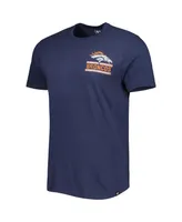 Men's '47 Brand Navy Denver Broncos Open Field Franklin T-shirt