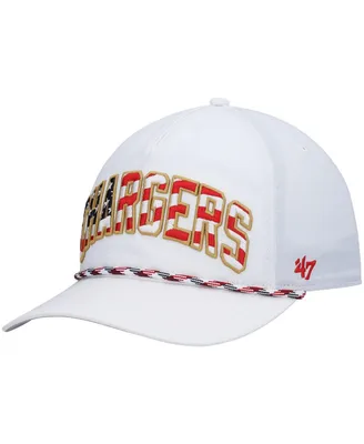 Men's '47 Brand White Los Angeles Chargers Hitch Stars and Stripes Trucker Adjustable Hat