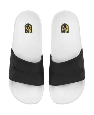 Women's Foco Vegas Golden Knights Script Wordmark Slide Sandals