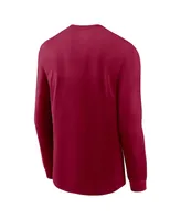 Men's Nike Burgundy Washington Commanders Fashion Tri-Blend Long Sleeve T-shirt