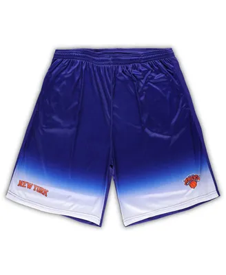 Men's Fanatics Blue New York Knicks Big and Tall Fadeaway Shorts