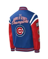 Men's G-iii Sports by Carl Banks Royal Chicago Cubs Title Holder Full-Snap Varsity Jacket