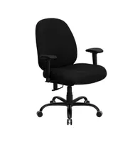 Emma+Oliver Big & Tall 400 Lb. Rated High Back Fabric Executive Swivel Ergonomic Office Chair With Adjustable Back Height And Arms