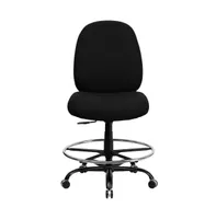 Emma+Oliver Big & Tall 400 Lb. Rated High Back Fabric Ergonomic Drafting Chair With Adjustable Back Height