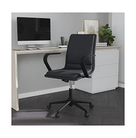 Merrick Lane Artemis Mid-Back Home Office Chair With Armrests, Height Adjustable Swivel Seat And Five Star Base