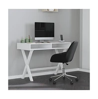 Merrick Lane Roma Home Office Bucket Style Chair With 360 Degree Rotating Swivel