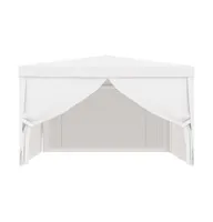 vidaXL Party Tent with 4 Mesh Sidewalls 13.1'x13.1' White