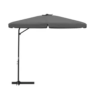 vidaXL Outdoor Parasol with Steel Pole 118.1"x98.4" Anthracite