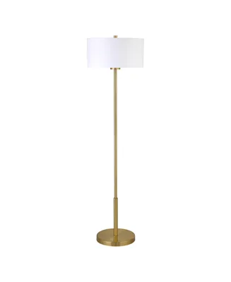 Hudson & Canal Trina 61" Metal Floor Lamp with Linen Shade