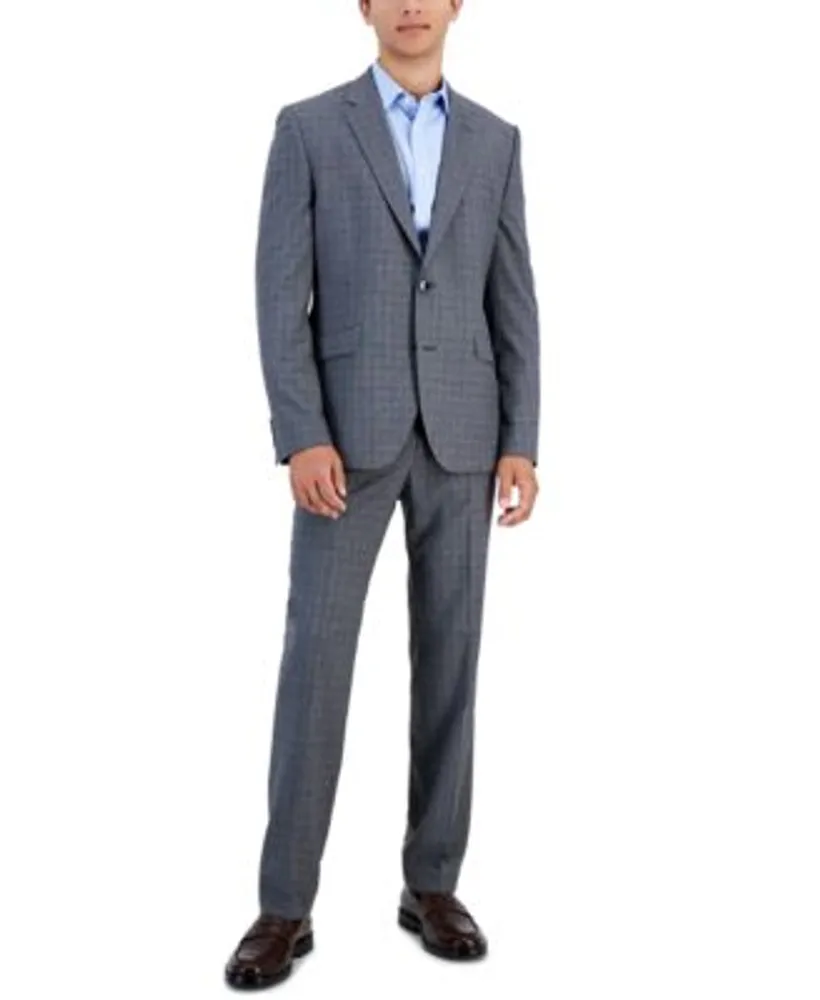 Hugo By Hugo Boss Mens Wool Blend Modern Fit Check Suit Separate