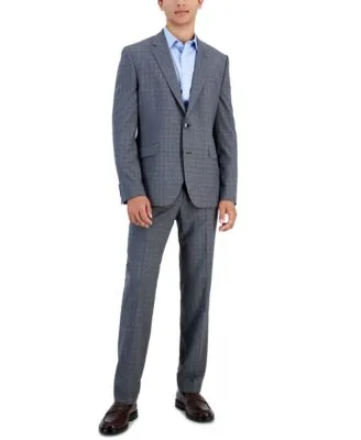 Hugo By Hugo Boss Mens Wool Blend Modern Fit Check Suit Separate