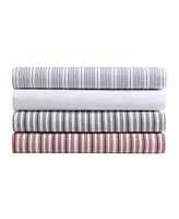 Nautica Coleridge Stripe Cotton Percale Fitted Sheet