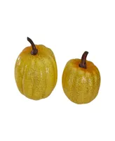 Set of 5 Artificial Fall Harvest Pumpkins Decorations 4"