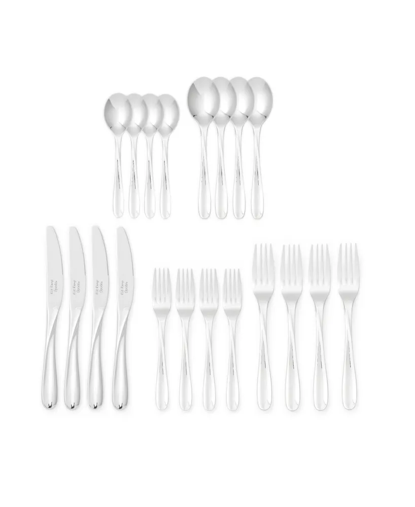 Kit Kemp for Spode Twist 18/10 Stainless Steel 20 Piece Cutlery Set, Service For 4