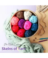 24 Pack of Crochet Yarn Skeins