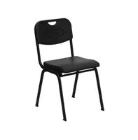 Emma+Oliver 880 Lb. Capacity Plastic Stack Chair With Open Back