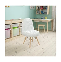 Kids Shaggy Dog Accent Chair - Desk Chair - Playroom Chair