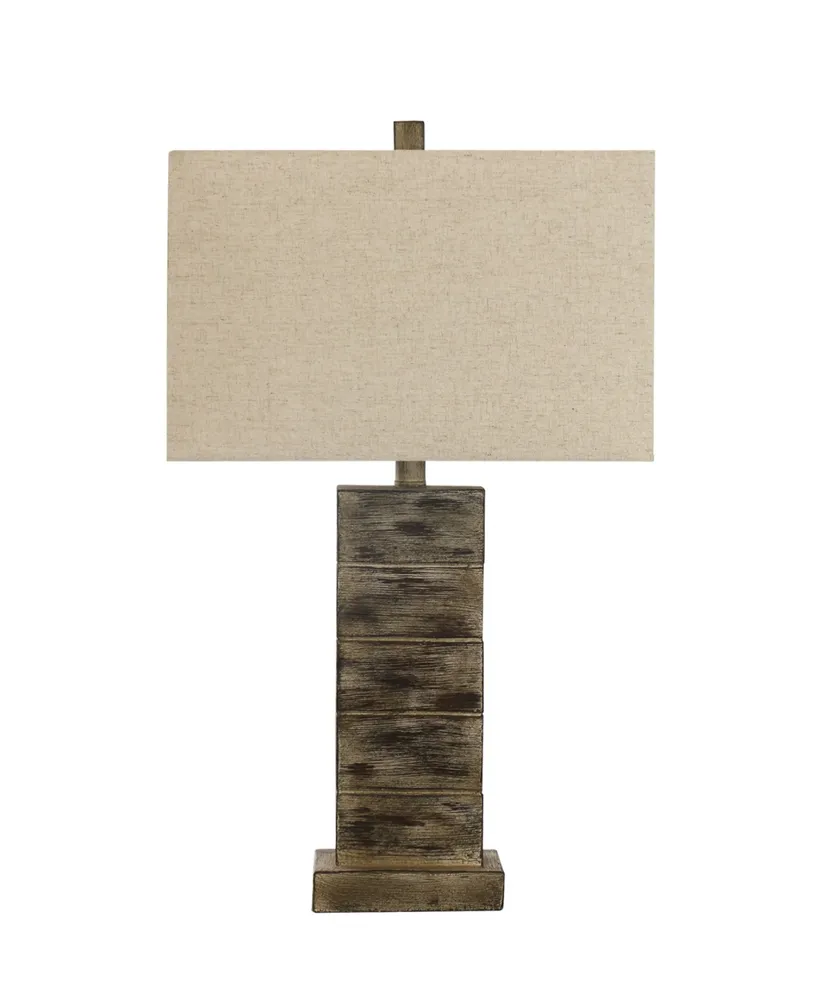 25.5" Resin Table Lamp with Designer Shade