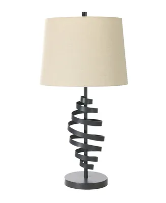 27.75" Metal Table Lamp with Designer Shade