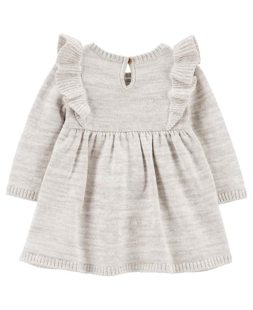 Carter's Baby Girls Long Sleeve Sweater Dress with Diaper Cover
