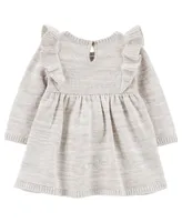 Carter's Baby Girls Long Sleeve Sweater Dress with Diaper Cover