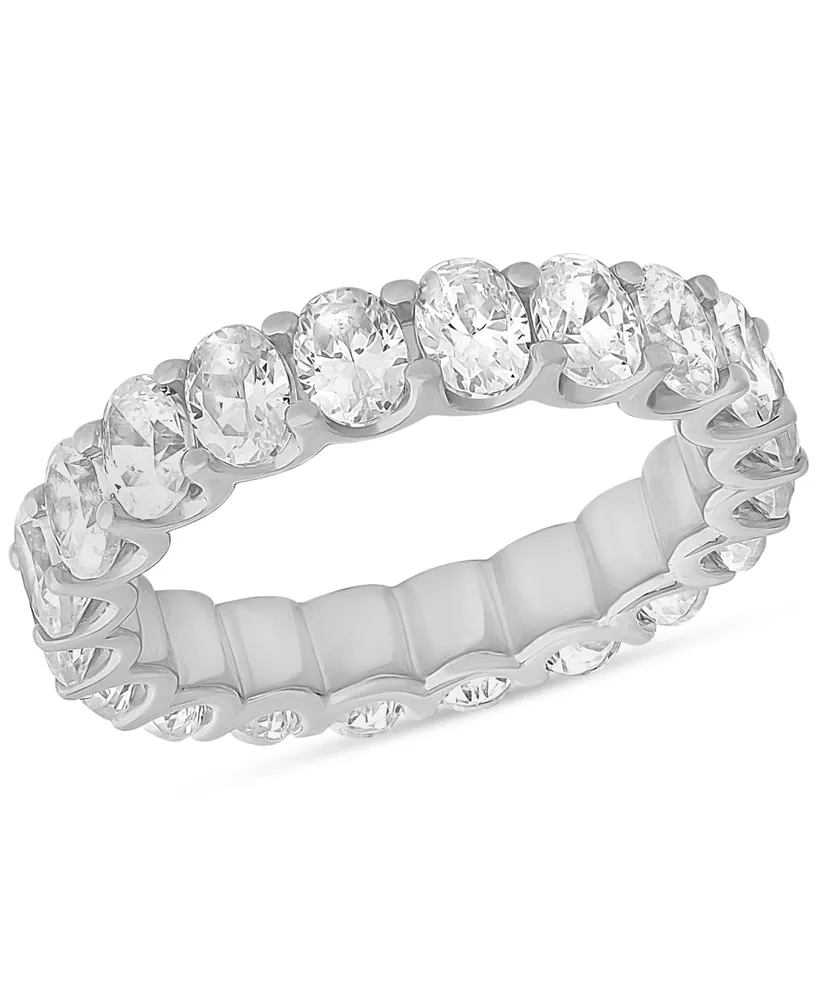 Diamond Oval-Cut Eternity Band (3 ct. t.w.) Platinum or 14k Gold