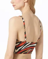 Michael Kors Women's Lace-Up Longline Bikini Top