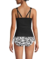 Lands' End Women's Adjustable V-neck Underwire Tankini Swimsuit Top Straps