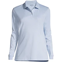 Lands' End Women's School Uniform Tall Long Sleeve Interlock Polo Shirt