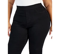 Celebrity Pink Trendy Plus Curvy Pull-On Flare-Leg Jeans