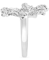 Effy Diamond Baguette & Round Flower Statement Ring (1-7/8 ct. t.w.) in 14k White Gold