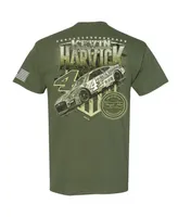 Men's Stewart-Haas Racing Team Collection Olive Kevin Harvick Busch Light Military-Inspired T-shirt