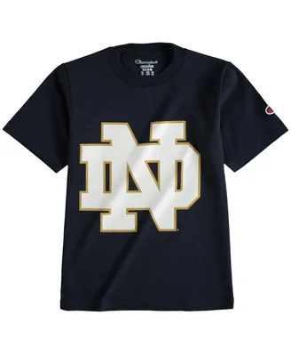 Big Boys Champion Navy Notre Dame Fighting Irish Primary Logo T-shirt