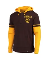 Men's '47 Brand Brown, Gold San Diego Padres Shortstop Pullover Hoodie