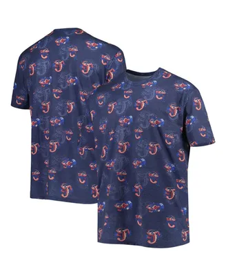 Men's Navy Jacksonville Jumbo Shrimp Allover Print Crafted T-shirt