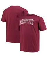 Men's Champion Maroon Mississippi State Bulldogs Big and Tall Arch Team Logo T-shirt