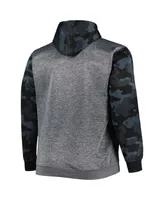 Men's Fanatics Heather Charcoal New York Jets Big and Tall Camo Pullover Hoodie