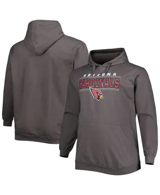 Men's Charcoal Arizona Cardinals Big and Tall Logo Pullover Hoodie