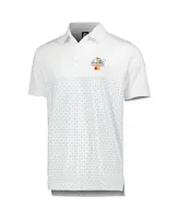 Men's FootJoy White Arnold Palmer Invitational Engineered Foulard Lisle Polo Shirt