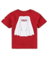 Toddler Boys and Girls Champion Crimson Oklahoma Sooners Super Hero T-shirt