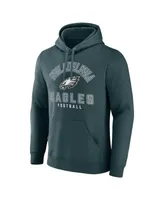 Men's Fanatics Midnight Green Philadelphia Eagles Between the Pylons Pullover Hoodie