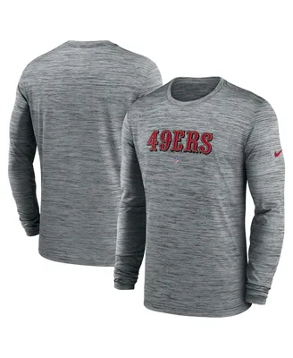 Men's Nike Scarlet San Francisco 49ers Lightweight Performance Hooded Long Sleeve T-Shirt Size: Small