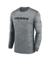 Men's Nike Heather Gray Chicago Bears Sideline Team Velocity Performance Long Sleeve T-shirt