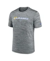 Men's Nike Heather Gray Los Angeles Rams Velocity Performance T-shirt